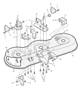 Mower Housing Diagram and Parts List for 461008X692A 2003 Briggs and Stratton Lawn Tractor